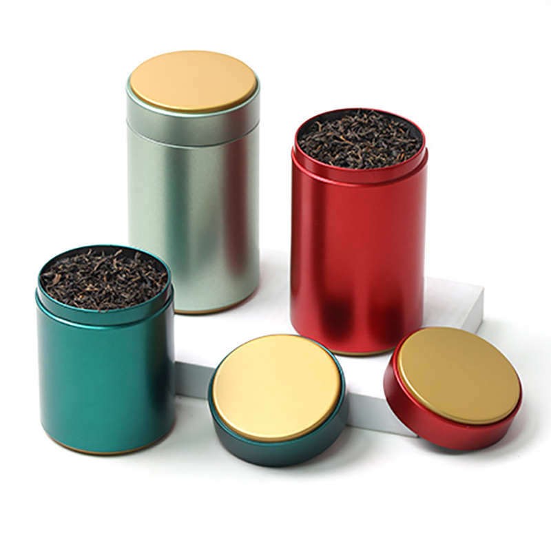 Coffee Tea Sugar Canisters - 휴대용 단색 차 밀폐 상자, 찻그릇