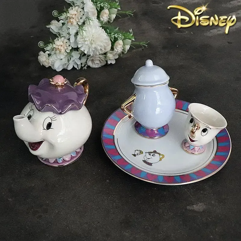 Tea Coffee Pot Set - 뜨거운 차 주전자 만화 미녀와 야수