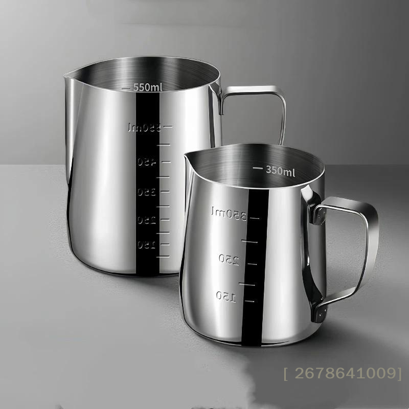 Barista Milk Jug - ⚑ 350ml/600ml 스테인리스 스틸 거품기 에스프레소