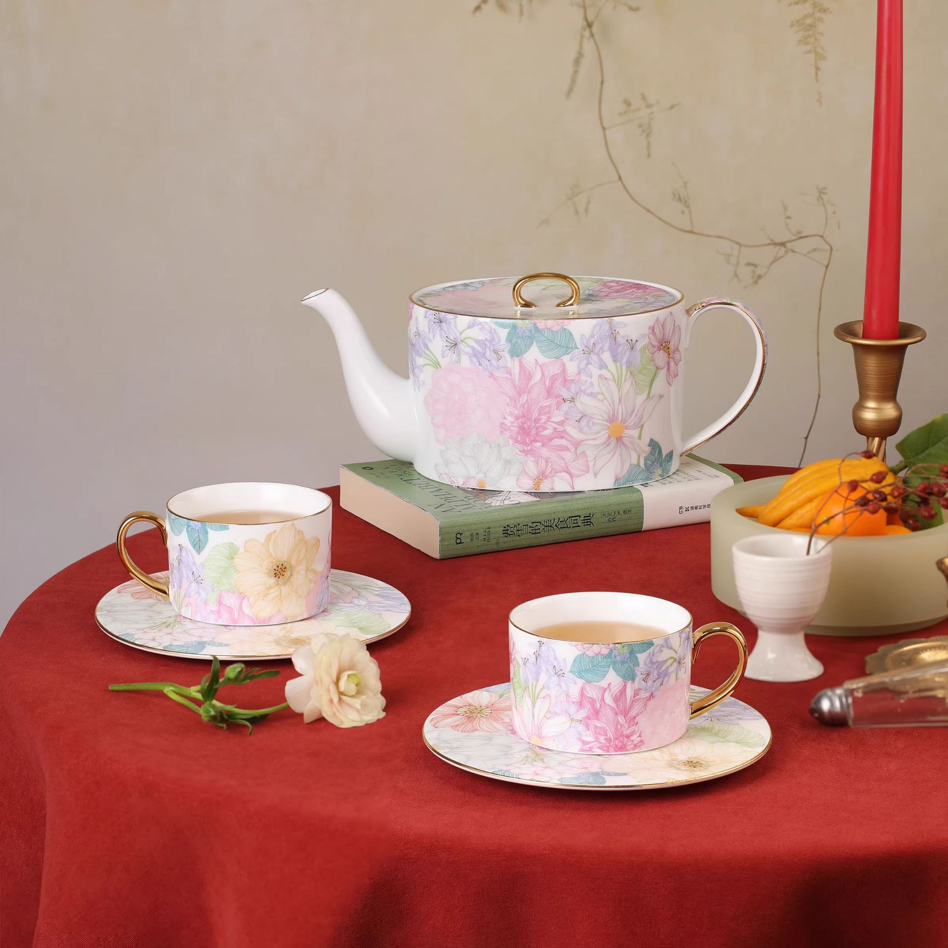 Tea Coffee Pot Set - Yjq 경덕진 도자기 원포트 포컵 커피잔
