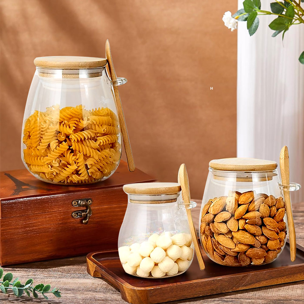 숟가락과 뚜껑이 있는 34온스 밀봉 유리병 투명 양념병 - Coffee Tea Sugar Canisters 리뷰 및 가격