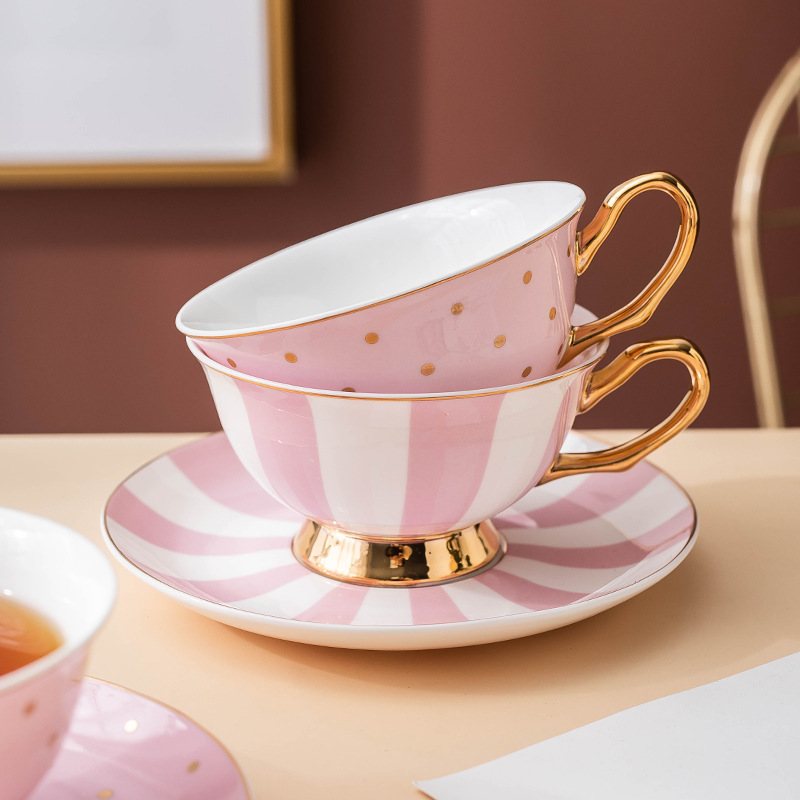 세라믹 핑크 커피 머그잔과 접시가 있는 티컵, 사무실용 - Tea Coffee Pot Set 리뷰 및 가격