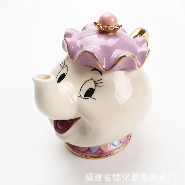 새로운 만화 티팟 귀여운 만화 미녀와 야수 커피 포트  - Tea Coffee Pot Set 리뷰 및 가격