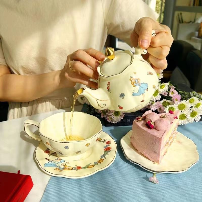 앨리스 세라믹 티&커피 세트 (토끼 디자인) 고급 생일 - Tea Coffee Pot Set 리뷰 및 가격