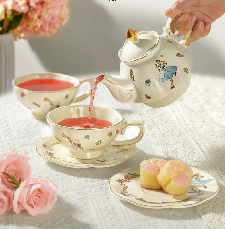 앨리스 세라믹 티&커피 세트 (토끼 디자인) 고급 생일 - Tea Coffee Pot Set 리뷰 및 가격