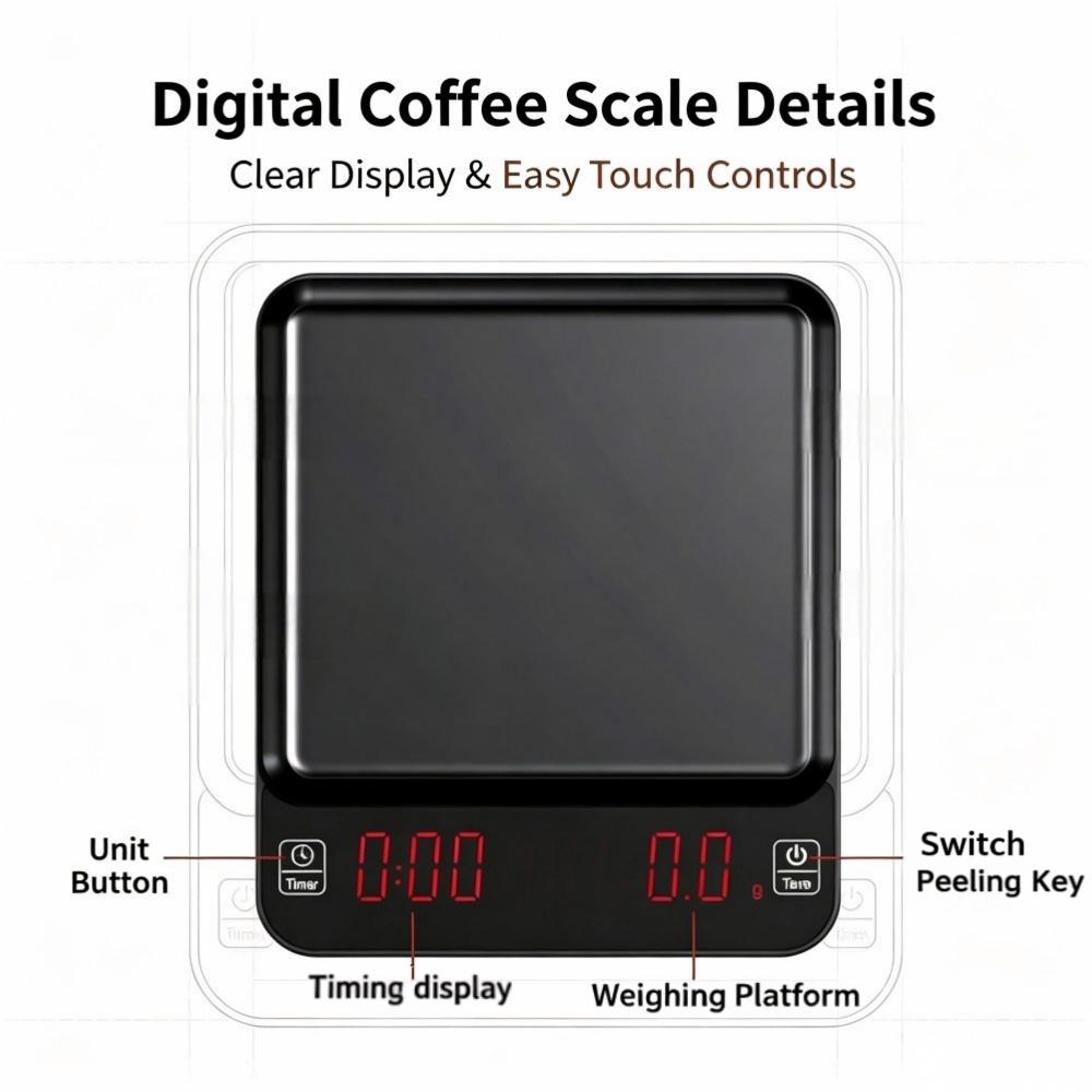 3kg/0.1g 고정밀 디지털 커피 저울, LED 휴대 - Coffee & Tea Difabis 리뷰 및 가격