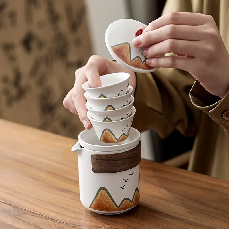중국 스타일 세라믹 찻잔, 도자기 세라믹 티팟, 차 용 - Tea Coffee Pot Set 리뷰 및 가격