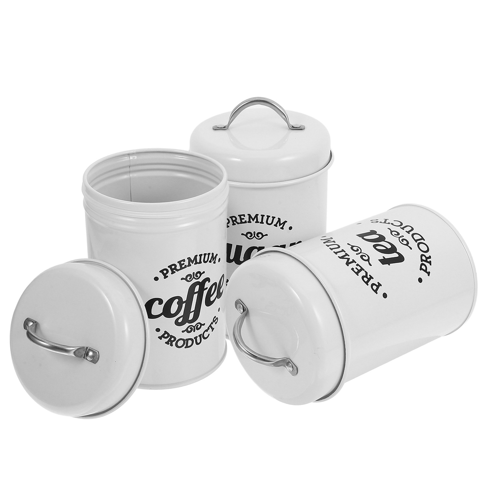 커피, 설탕, 스낵, 차 보관용 밀폐 금속 용기 세트  - Coffee Tea Sugar Canisters 리뷰 및 가격