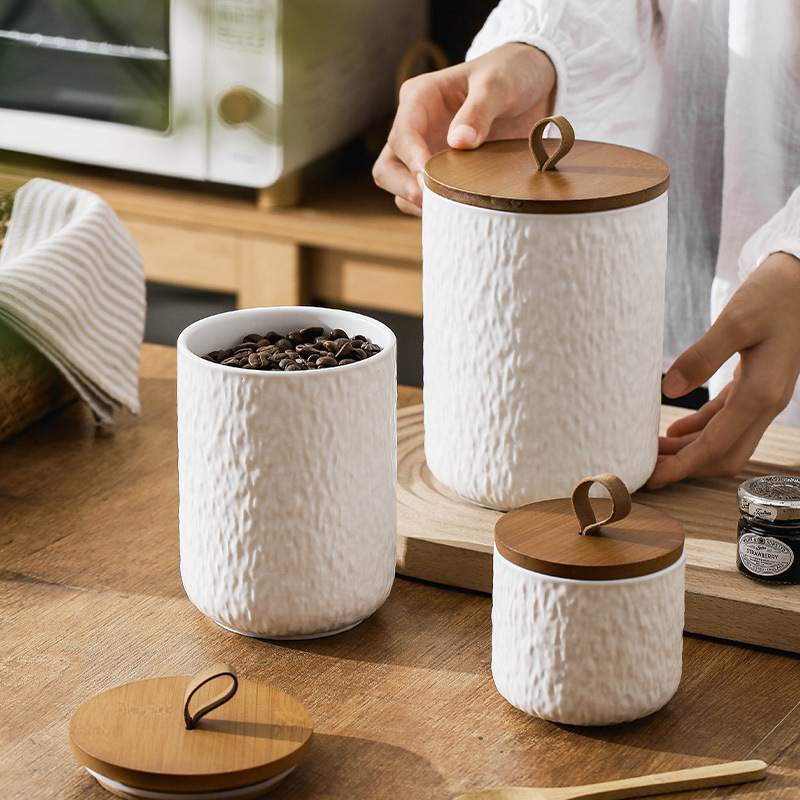 바위 패턴 세라믹 차 저장 용기 커피 설탕 곡물에 대한 - Coffee Tea Sugar Canisters 리뷰 및 가격