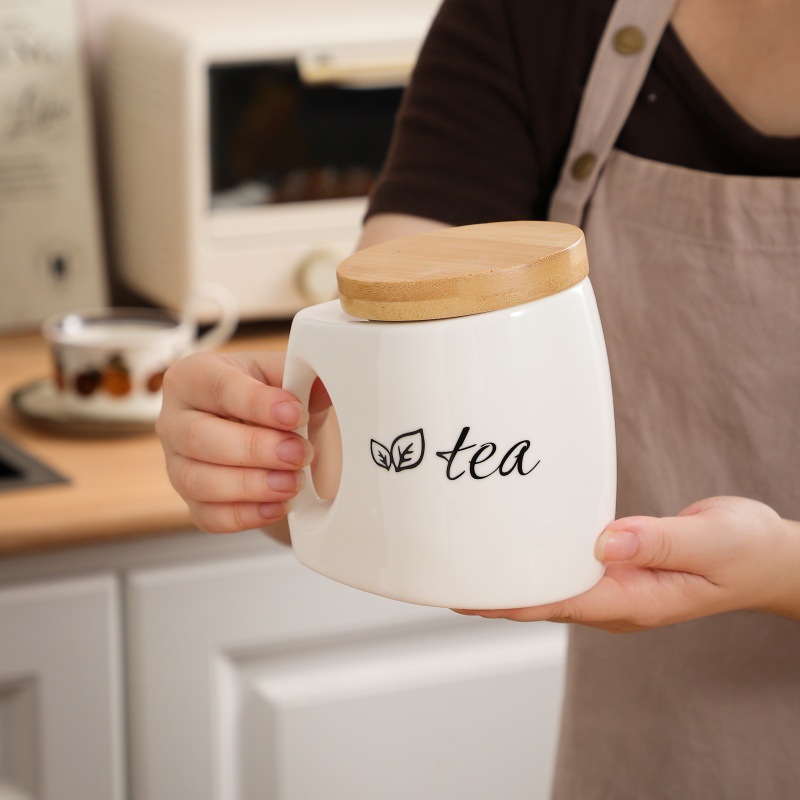 대나무 뚜껑과 손잡이가 있는 세라믹 저장 용기 - 설탕 - Coffee Tea Sugar Canisters 리뷰 및 가격
