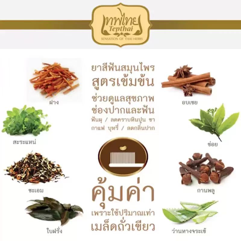 테프타이 태국 전통 허브 치약 70g, 차, 커피, 담 - Coffee Tea Thai 리뷰 및 가격