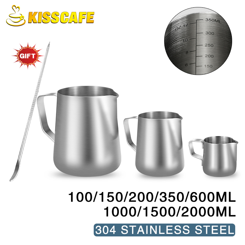 우유 Frother 주전자 스테인레스 스틸 용기 100 - Barista Milk Jug 리뷰 및 가격