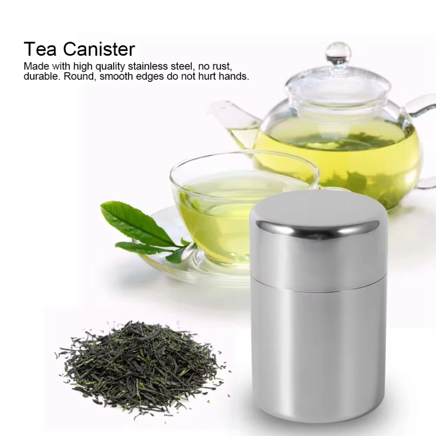 스테인리스 스틸 차잎 틴 캐니스터 용기 가정용 주방 캐 - Coffee Tea Sugar Canisters 리뷰 및 가격