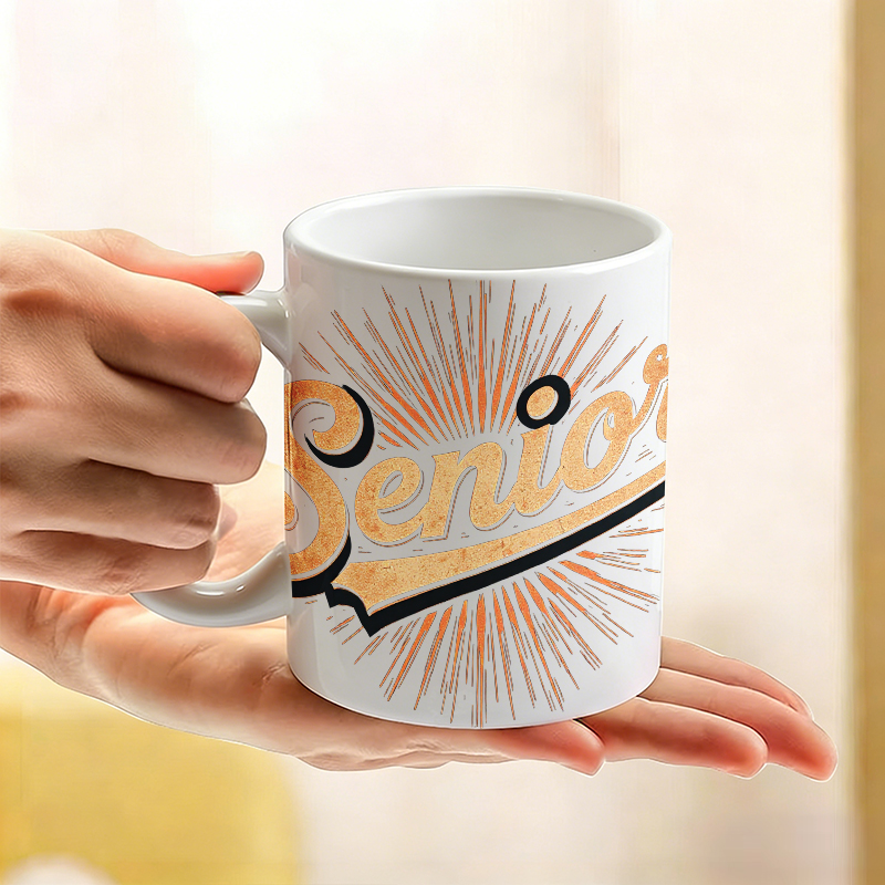 빛나는 햇빛 글꼴 '시니어' 세라믹 머그컵, 커피 머그 - Coffee Tea Font 리뷰 및 가격