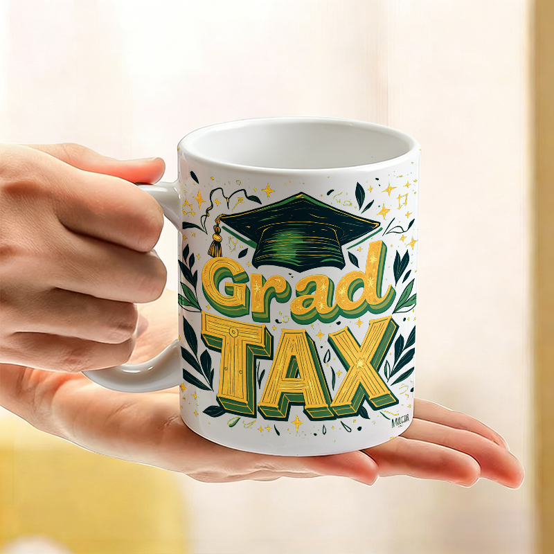 빈티지 3D 글꼴 'Grad TAX' 세라믹 머그컵,  - Coffee Tea Font 리뷰 및 가격